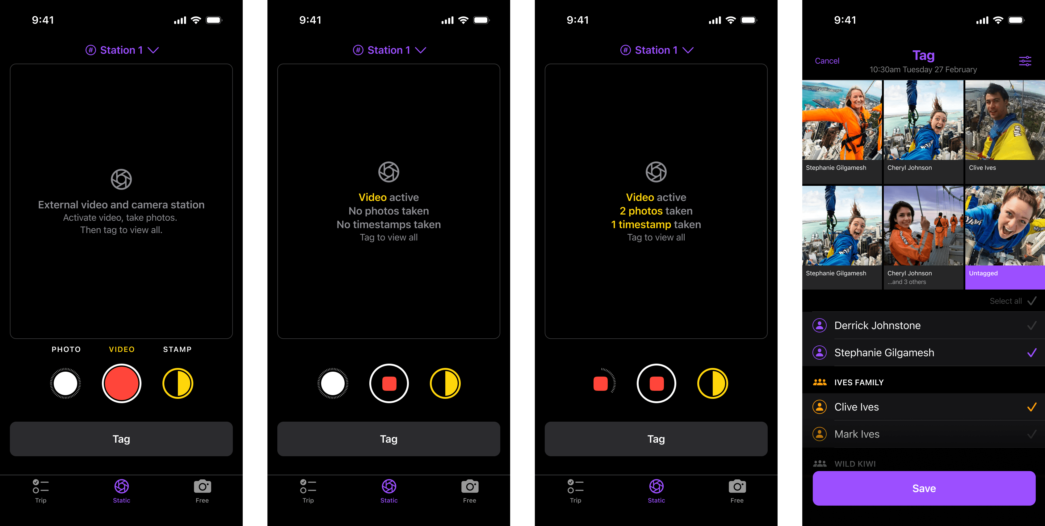Bungy Guide App in use