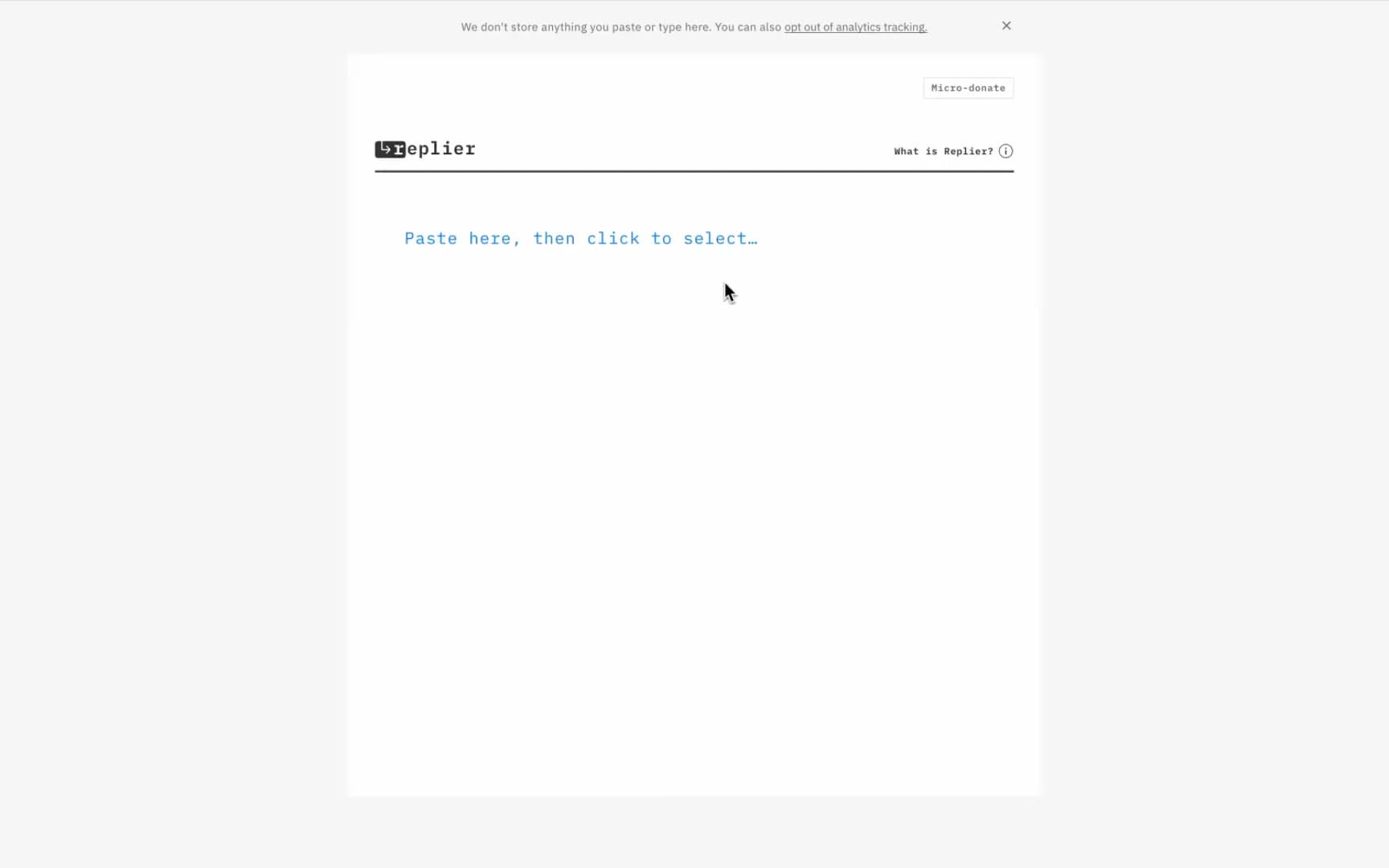 Replier selection mode video