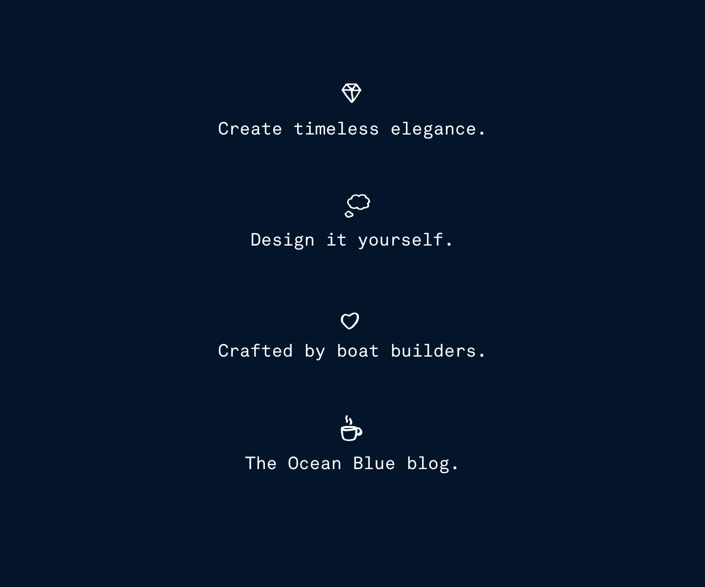 Ocean Blue Living visual system