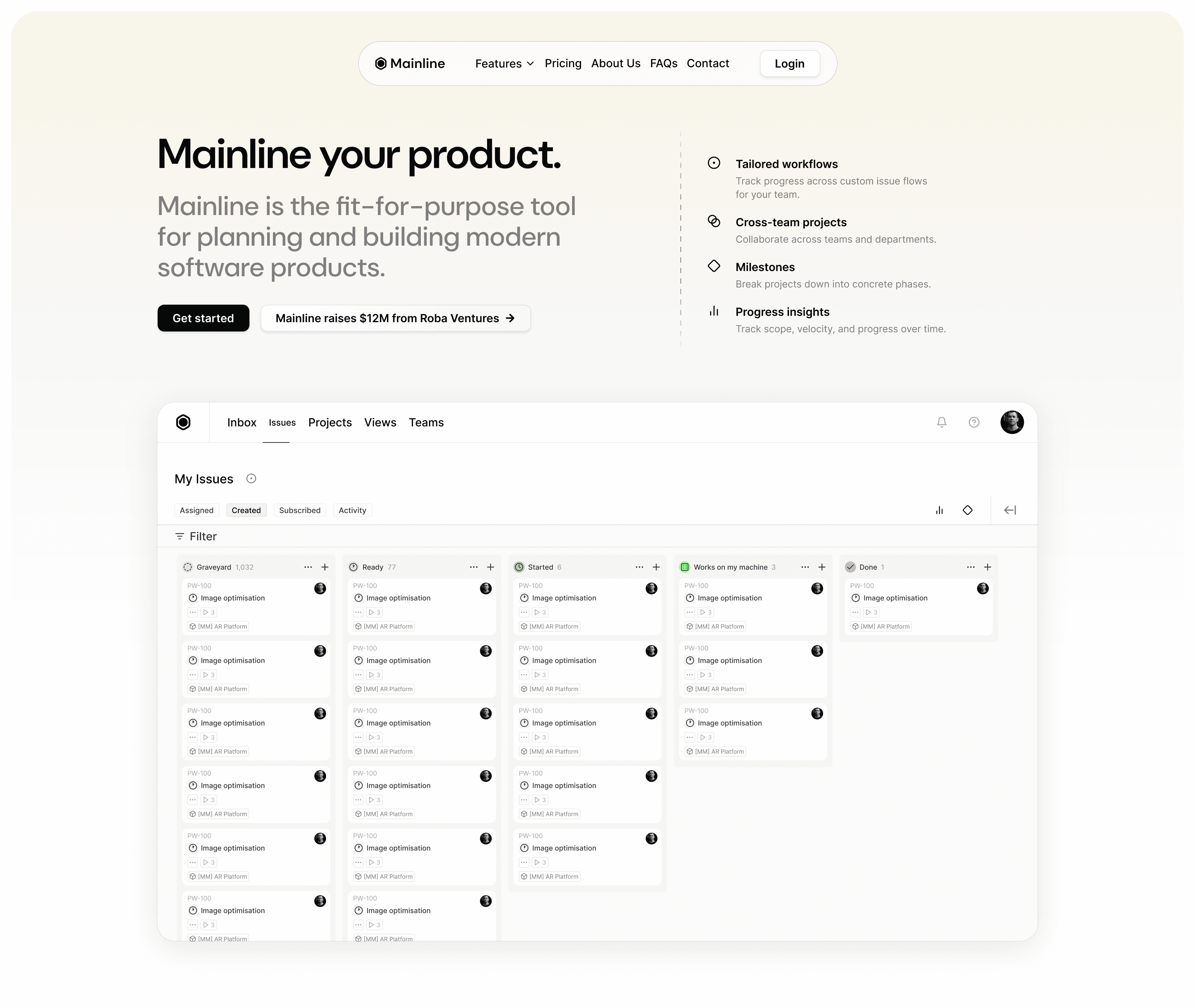 Shadcnblocks Mainline theme home page