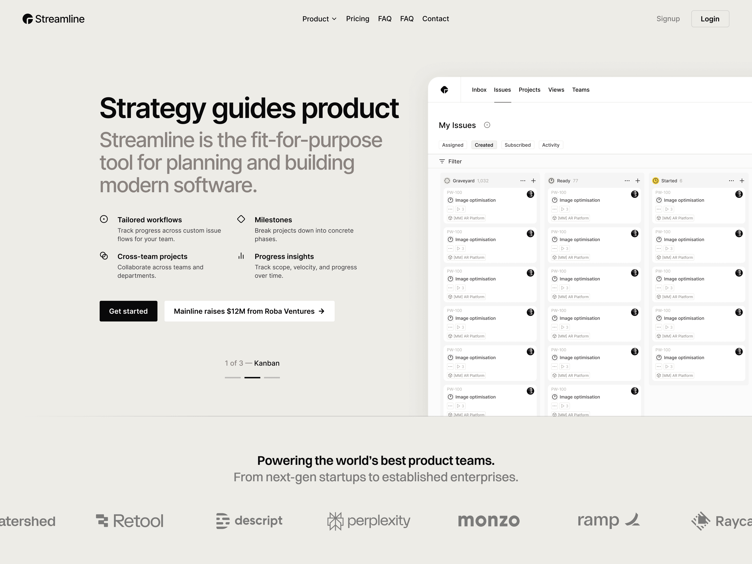 Shadcnblocks Streamline theme home page
